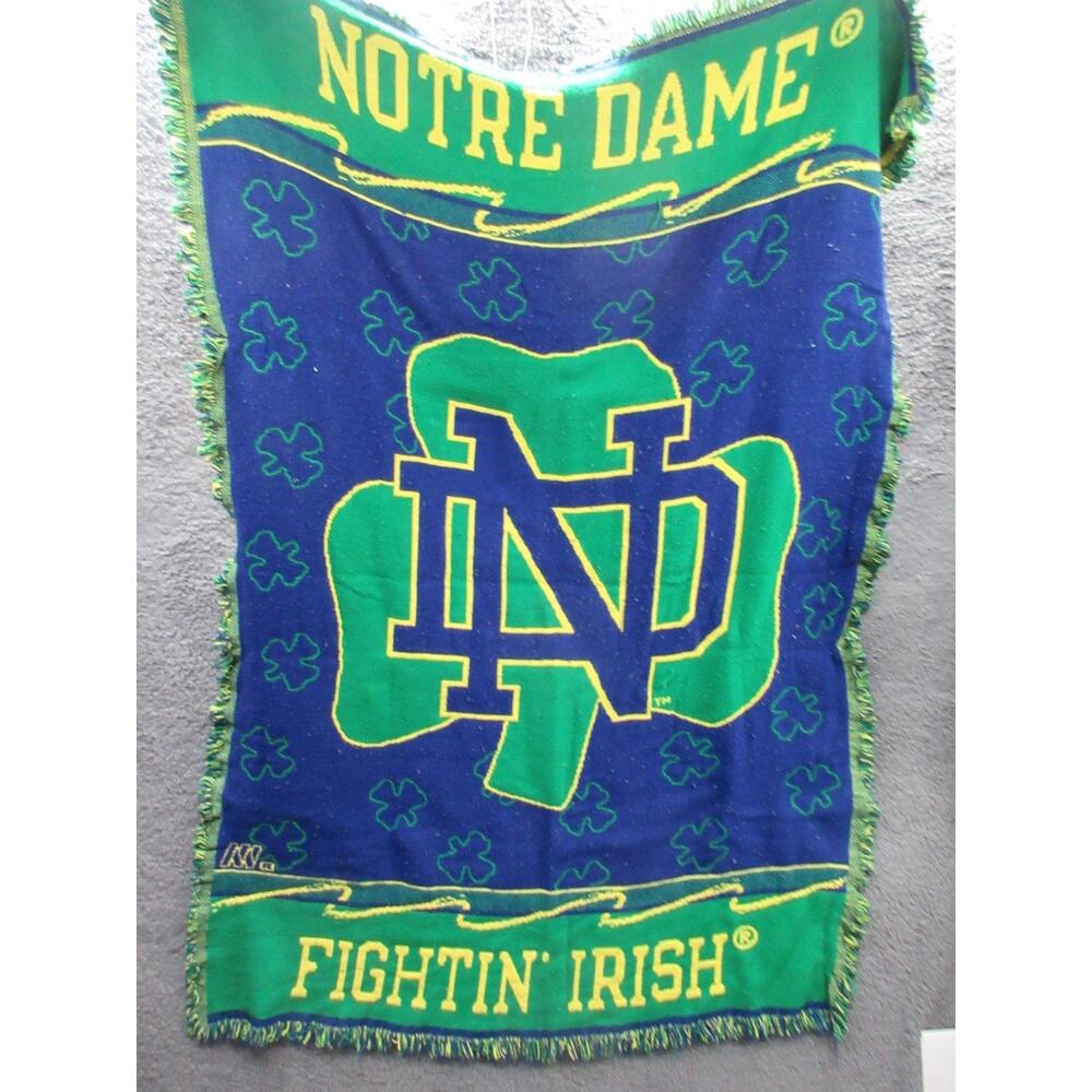 The Northwest Company Notre Dame Fightin Irish Blanket 36”x 52” Made In USA